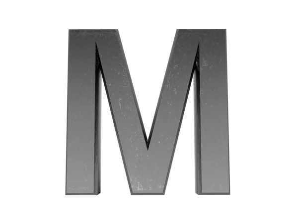3d alfabet a i metall, på hvit, isolert bakgrunn. – stockfoto