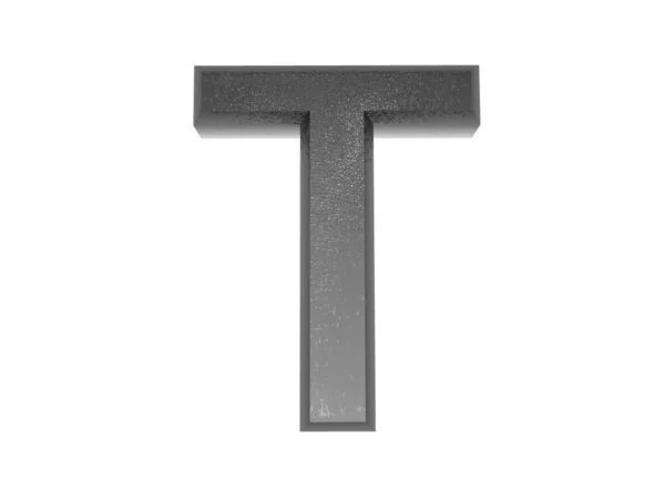3d алфавит в металле, на белом изолированном фоне. — стоковое фото