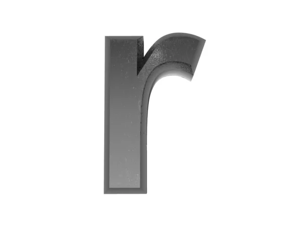 3d alfabet a in metaal, op een witte geïsoleerde achtergrond. — Stockfoto
