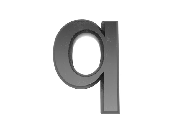 Metal olarak 3d alfabe, beyaz izole arkaplan üzerinde. — Stok fotoğraf