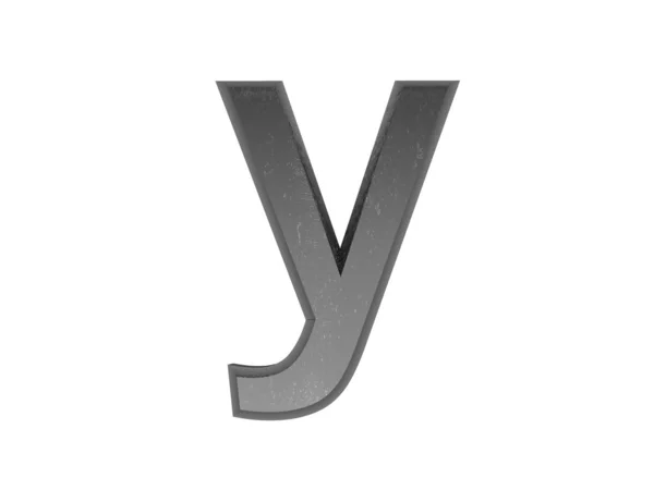 3D-alfabet a i metall, på en vit isolerad bakgrund. — Stockfoto