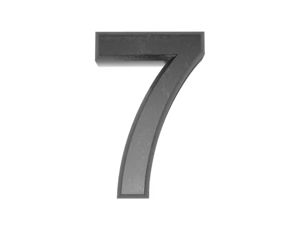 Números de metal 3d, en metal sobre un fondo blanco aislado . —  Fotos de Stock