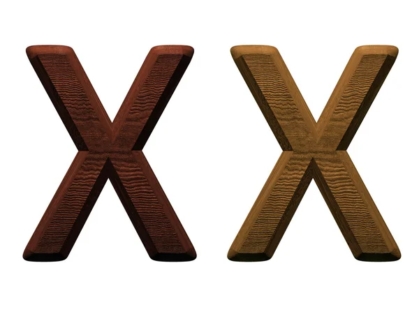 En bokstav i trä alfabetet. datorgenererade 3d foto rendering. — Stockfoto