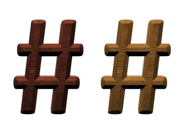 Одна буква деревянного алфавита. Сгенерированная компьютером 3D рендеринг фотографий . — стоковое фото