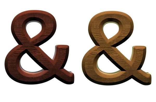 Una letra de alfabeto de madera. Representación de fotos 3D generada por computadora . — Foto de Stock