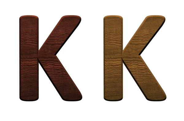 Einen Buchstaben aus Holz. Computer generierte 3D-Foto-Rendering. — Stockfoto