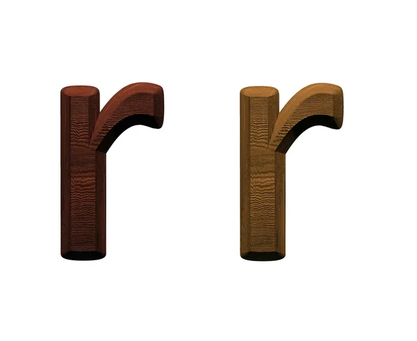 Jedno písmeno abecedy dřevěných. — Stock fotografie