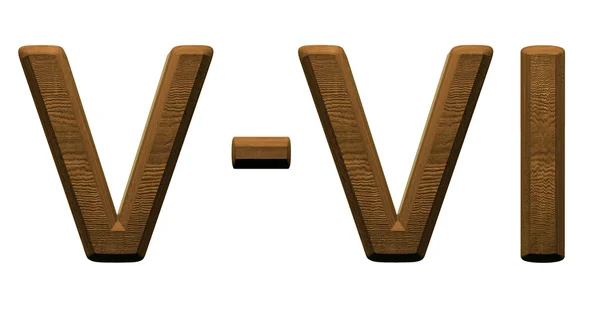 3D-houten Romeinse cijfers op witte achtergrond. — Stockfoto