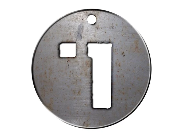 Трехмерный металлический диск номер семь — стоковое фото