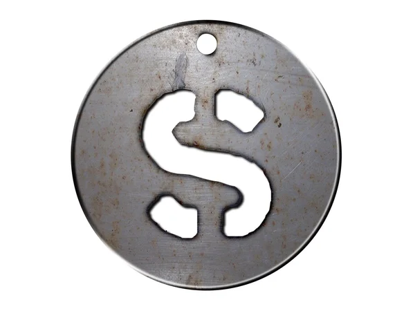Ein Buchstabe aus metallischen Scheibenalphabet — Stockfoto
