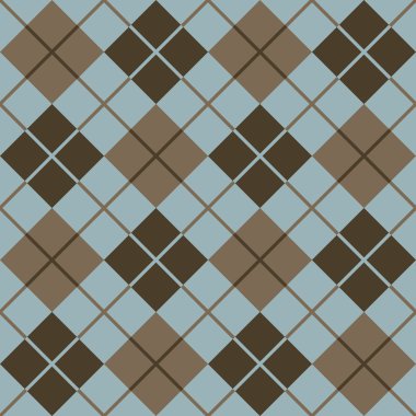 Argyle Pattern_Blue-Brown