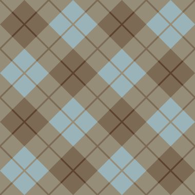 Önyargı Plaid_Blue-Brown