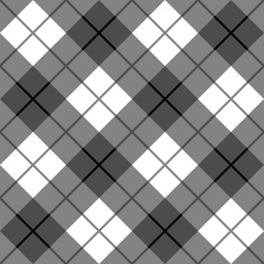 Bias Plaid _Black-White clipart