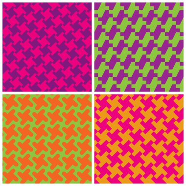 Colorful Houndstooth Patterns clipart