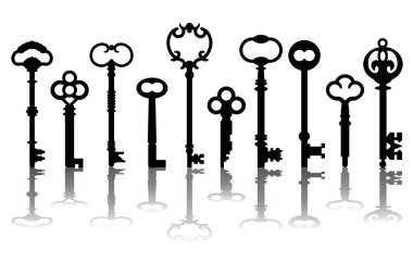 Skeleton Key Icons clipart
