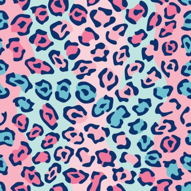Spotted Cat Pattern in Baby Colors clipart