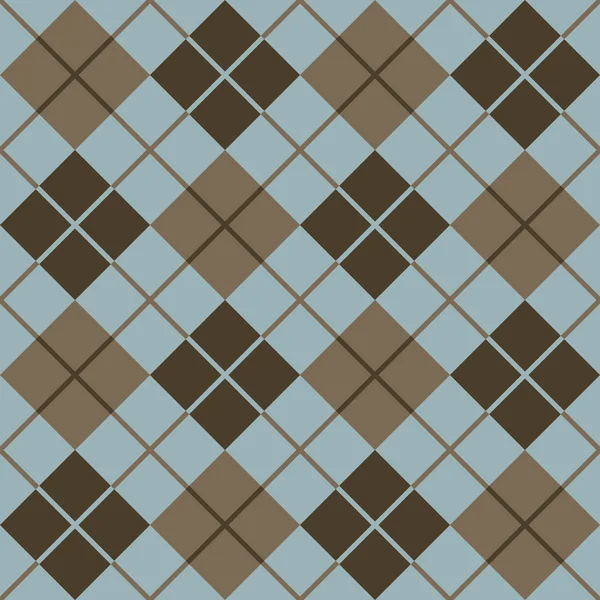 Argyle pattern _ blau-braun — Stockvektor