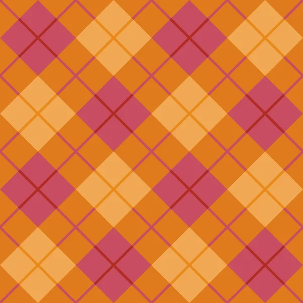 Bias Plaid _Orange-Pink — Stock Vector
