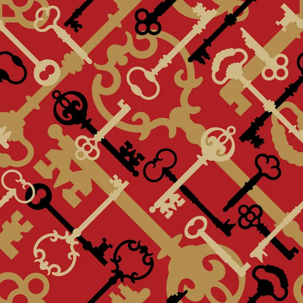 Skeleton Key Pattern _ Red — стоковый вектор