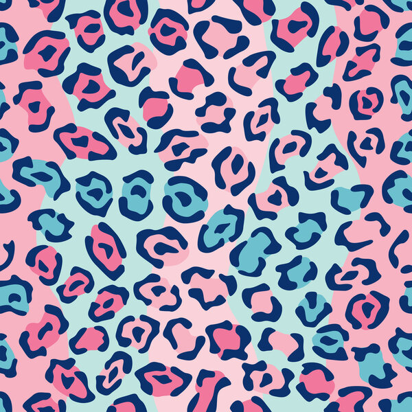 Пятнистый кошачий узор в детских цветах
