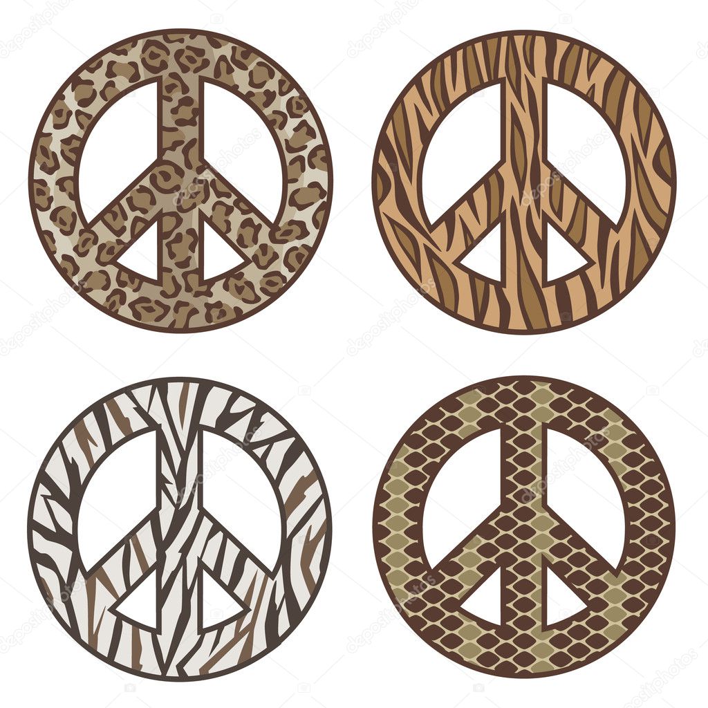 Animal Print Peace Symbols