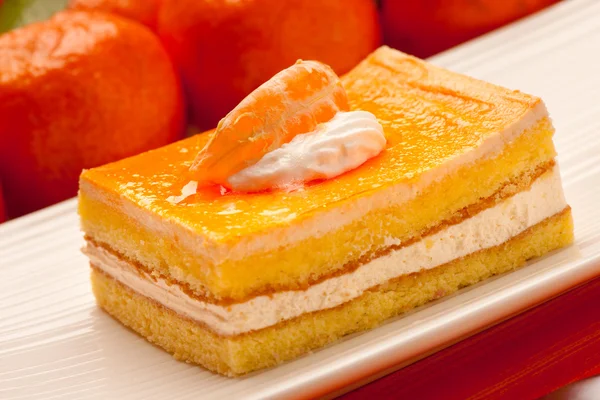 Orange chees cake — Stock Photo, Image
