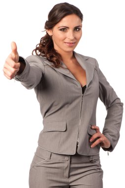 Young cute business woman clipart