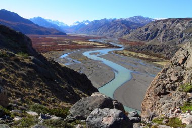 güzel doğa manzarası ile mt. fitz roy los glaciares Milli Parkı, patagonia, Arjantin görüldüğü gibi