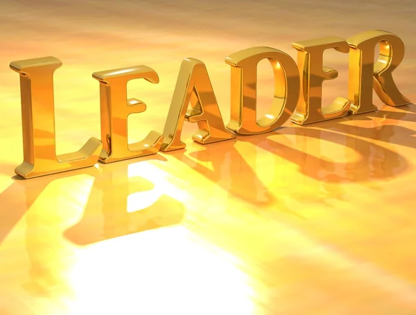 3D Leader Gold texte — Photo