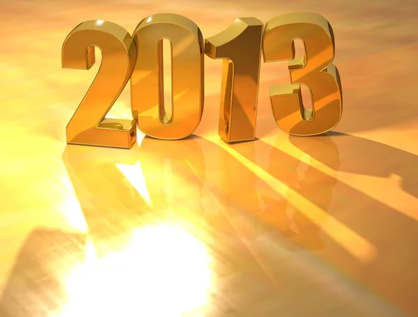 3D 2013 Gold text — Stock Photo, Image