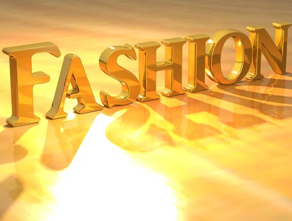 Texto 3D Fashion Gold — Fotografia de Stock