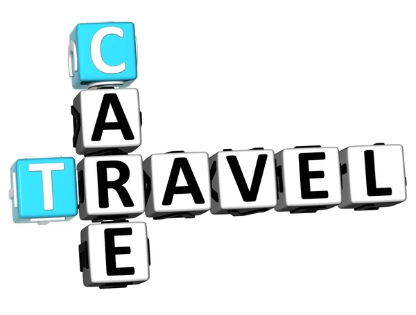 3D Care Travel Crossword — Stock Photo, Image