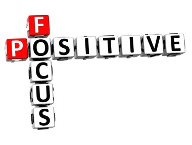 3D Focus Positive Crossword clipart