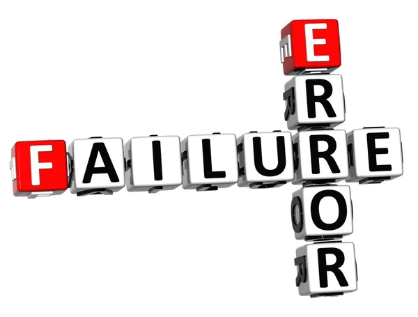 3D Failure Error Crossword — Stock Photo, Image