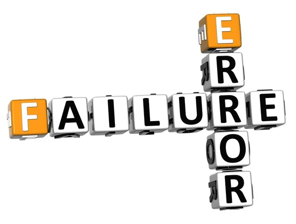 3D Failure Error Crossword — Stock Photo, Image