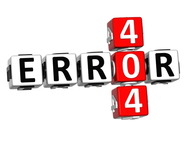 Crucigrama 3D Error 404 — Foto de Stock
