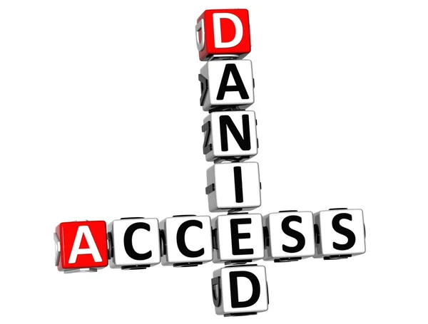 3D Danied Access Palavra cruzada — Fotografia de Stock