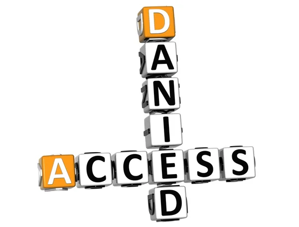 3D Danied Access Palavra cruzada — Fotografia de Stock