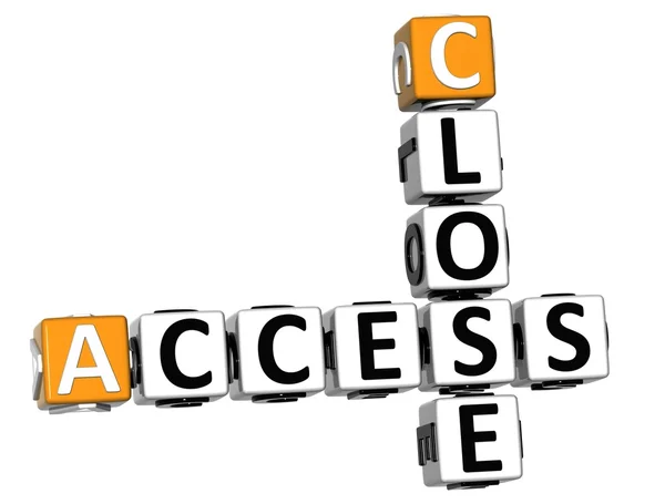 3D Close Access Crossword — Stock Photo, Image