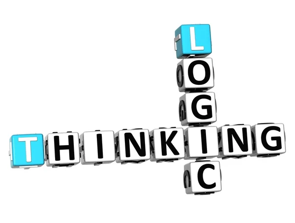 3D Logic Thinking Crossword — Stock Photo, Image