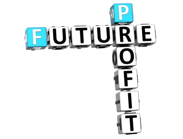 3D Future Profit Crossword — Stock Photo, Image