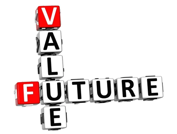 3D Future Value Crossword — Stock Photo, Image