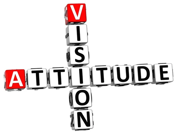 3D Vision Attitude Crossword — Stock Photo, Image