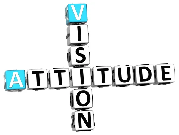 3D Vision Attitude Crossword — Stock Photo, Image