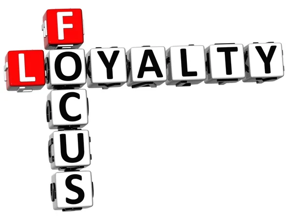 3D Focus Loyalty Crossword — Stock Photo, Image