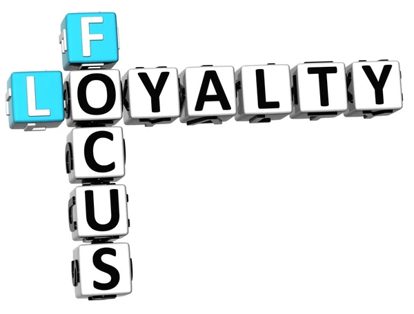 3D Focus Loyalty Crossword — Stock Photo, Image