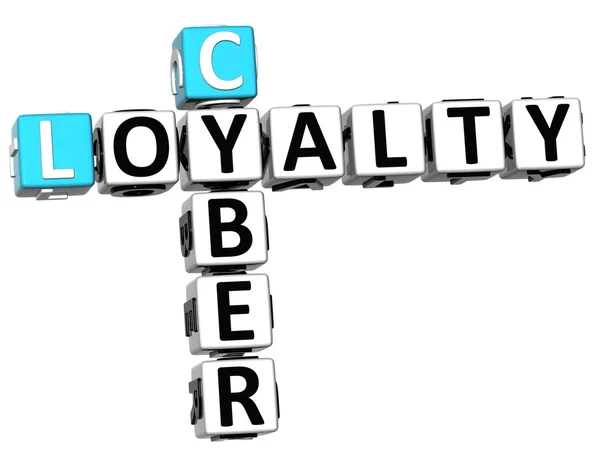 3D Cyber Loyalty Crossword — Stock Photo, Image