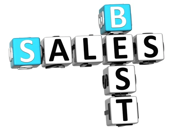 3D Best Sales Crossword — Stock Photo, Image