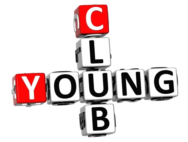 3D Young Club Crossword — Stock Photo, Image