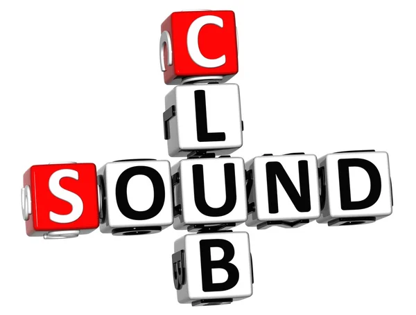 Crucigrama 3D Sound Club — Foto de Stock
